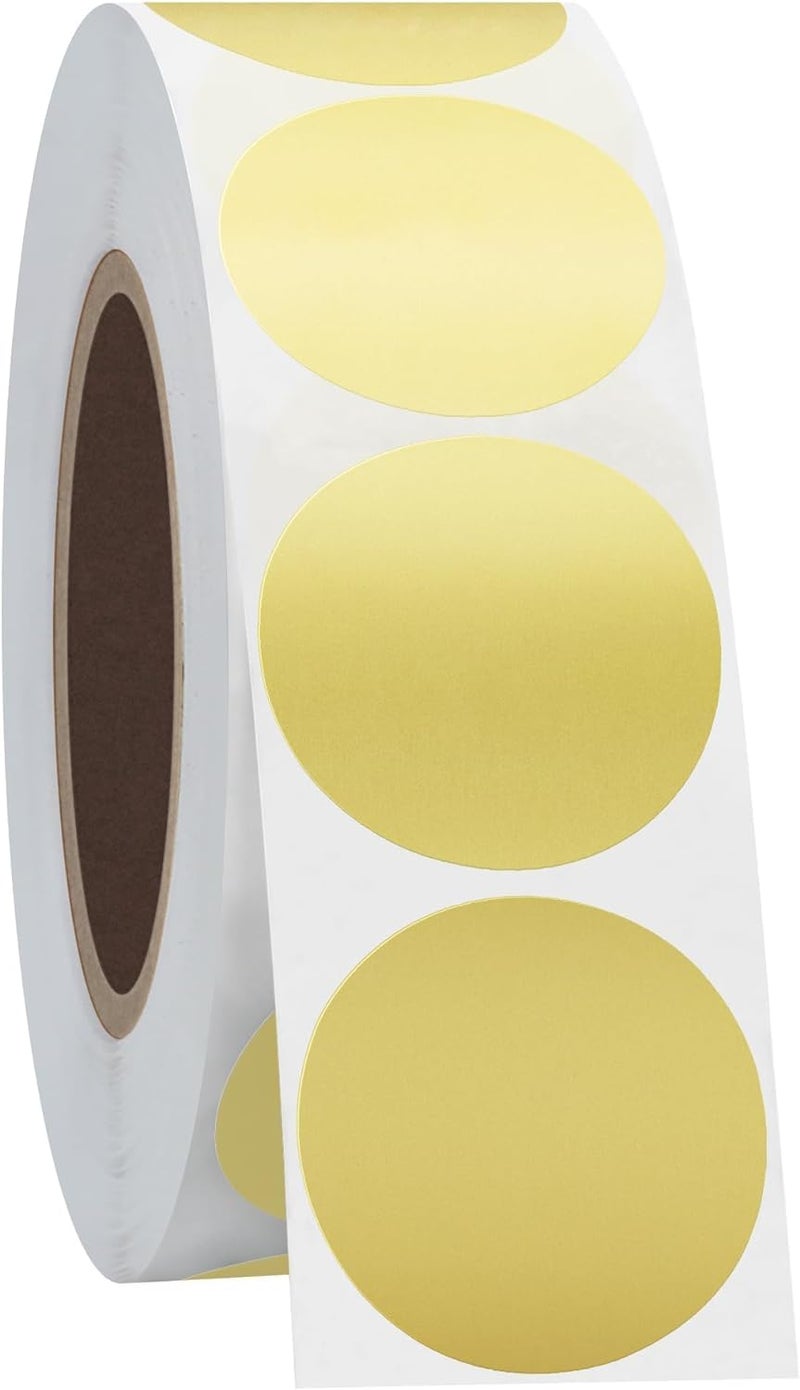Hybsk 1000pcs Gold Circle Dot Labels for Envelope Seals 1 inch Round Color Coding Stickers (Gold Foil) - Image 2